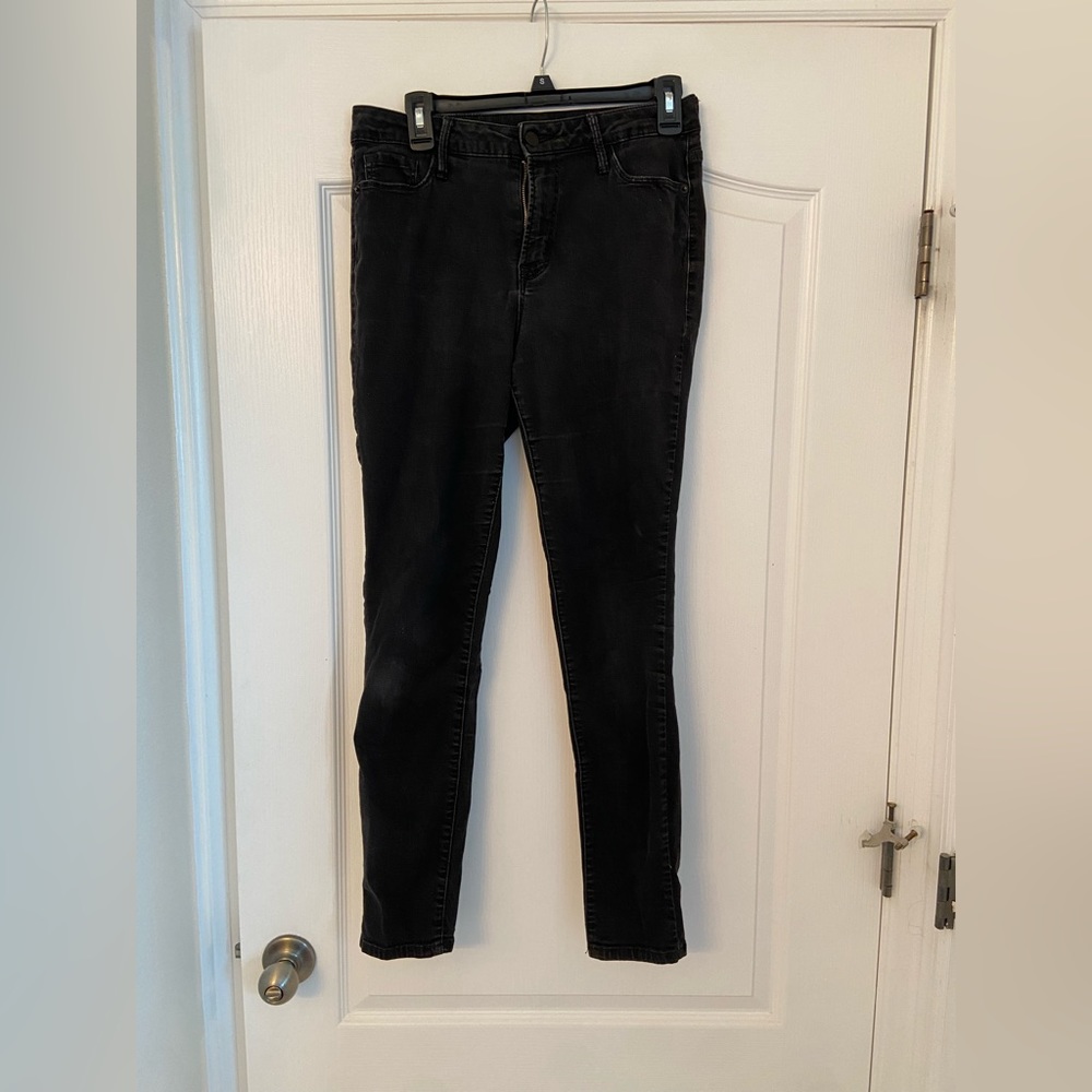 Old Navy Rockstar Super Skinny High Rise Secret Slim Pockets 10 Black Jeans